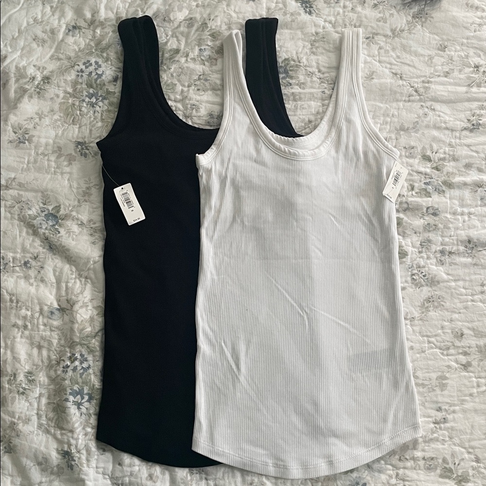 GAP Black and White Tank Tops